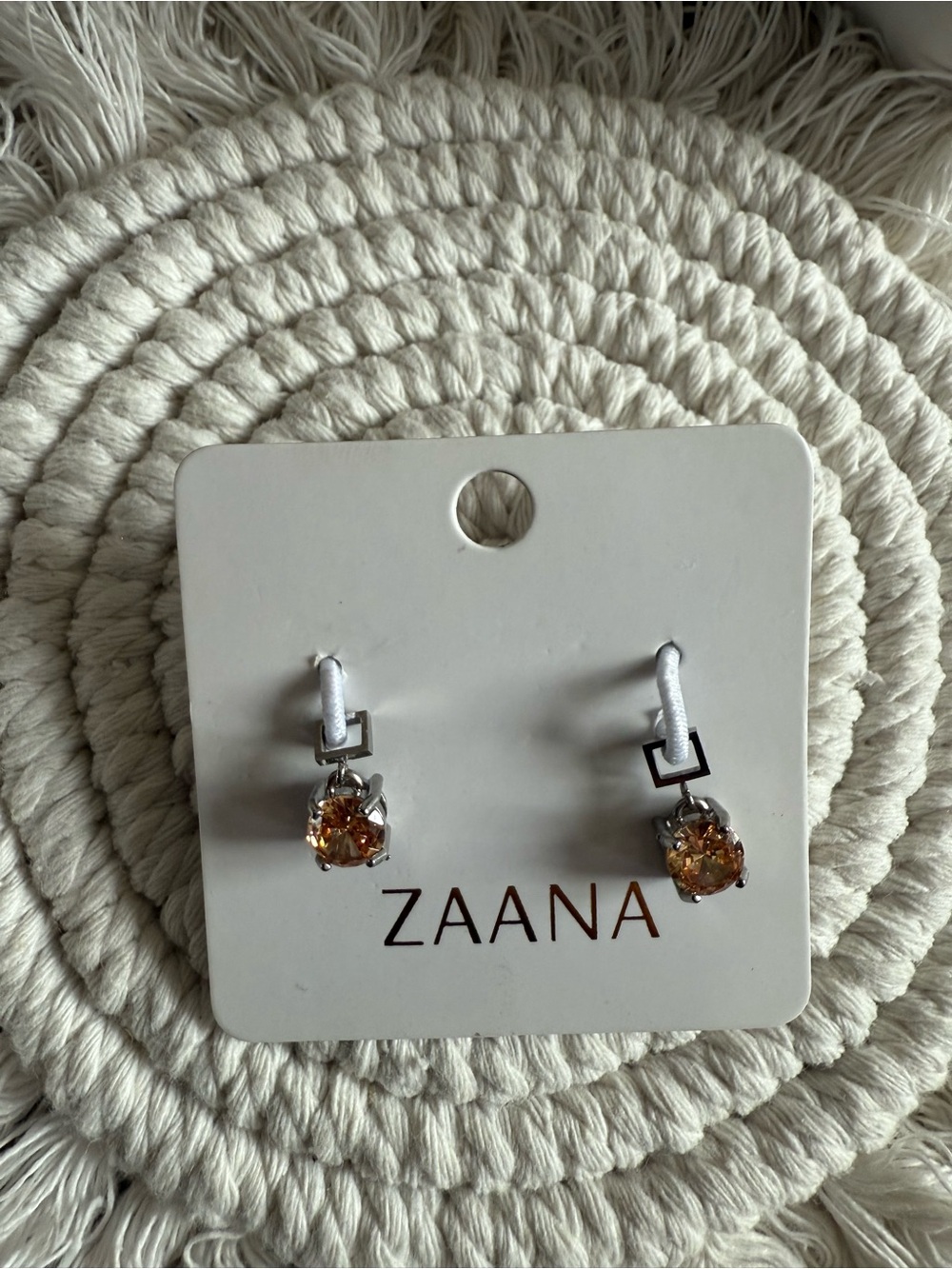 Champagne Zaana Hoop Earrings Charms